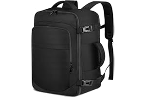 ENZOSUM Cabin Bags 45×36×20 for New Easyjet Underseat Hand Luggage Bag Carry on Travel Backpack Flight Bag Cabin Size for Airplanes Hand Luggage Rucksack Fit 15.6 Inch Laptop,Black