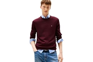 Tommy Hilfiger Uomo Pullover Essential Cotton con Scollo Rotondo