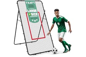 NANDAE Volleyball Rebounder Netz,1.2M x 2.2M Fußball-Rebounder mit Ziel, Trainingsgerät verstellbarem Winkel & Trainingshütchen für Lacrosse Baseball Sportübungen