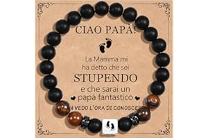 CheersLife Regalo Prima Festa Del Papà,Futuro Papà,Regali per Neo Papà,Bracciale Festa Del Papà,Regalo Padre Bracciale Neo Padre,Regalo Uomo Regalo Nascita