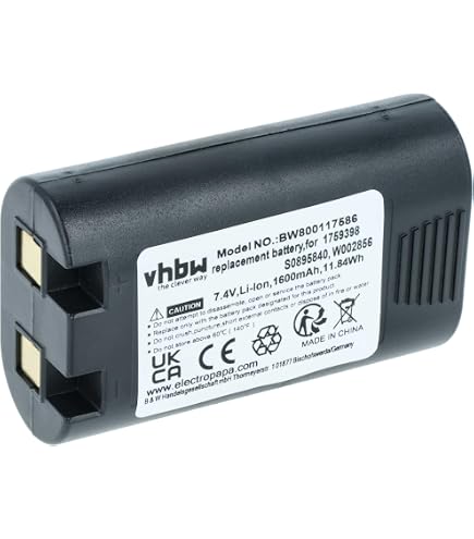 Batteria Li-Ion 1800mAh 7.4V Per Stampanti Dymo – Sostituisce 1759398, Per LabelManager 360D, 420P, Rhino 4200, 5200