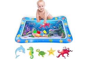SDHIIOLP Tummy Time Mat Inflatable Water Mat Water Play Mat Sensory Toy Baby Tummy Time Mats Infant Toys for Newborn Girls Boys 0-6 Months Play Mats for Toddlers (50×69cm (Octopus))