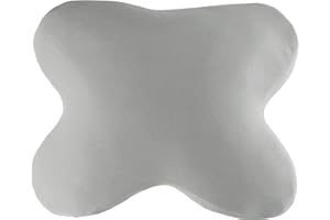 ‎EDDA LUX Edda Lux Bezug passend für ACAMAR Kissen, 55 x 47 cm, und für LUXAMEL Schlafkissen 56 x 48 cm, Softer Jersey Kissenbezug für Schmetterlingskissen, aus 100% Baumwolle, in Platin