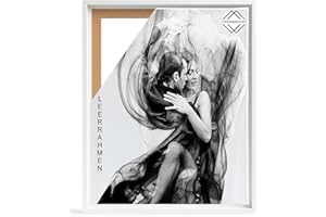 RG24 Bilderrahmen Leerrahmen für Leinwand Bilder auf Keilrahmen | Format 80x120 cm Farbe weiß