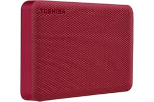 TOSHIBA Canvio Advance 4TB Portable External Hard Drive USB 3.0, Red - HDTCA40XR3CA