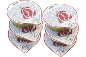 kela Sicherheitsbrennpaste für Feuerzangenbowle, Fondue, Magma, 6 x 80g Brennpaste, Ethanol, Fondue Brennpaste