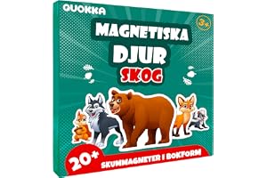 Magnetiska Pussel för Barn på 3–4 år – Pedagogiska Resespel för 3-5 år | 20+ Bitars Pussel Magnetbok - Skogsspel - Leksaker Barn 3 4 år – Leksaker Till Flygresa Barn - Resespel Lärande Magnet