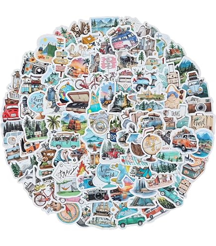 Foglio Adesivi A5 Tenerife – Skyline, Bandiera, Mappa – Per Scrapbooking E Bagagli