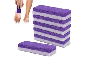 LUNYLOER Foot Pumice Stone, 6PCS Double Sided Foot Scrub, Callus Remover, Feet Dead Skin Remover, Hard Skin Remover, Exfoliator Tool for Pedicure Foot Skin Care(Purple) ﻿