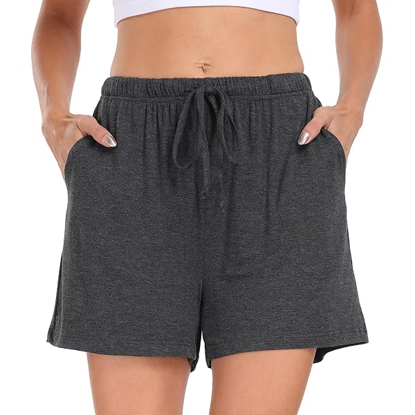 Lot De 3 Shorts De Pyjama/détente Femme - Modal Doux, Taille Haute, Coupe Ample, Couleur Unie - Pour Maison, Nuit, été