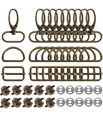 MZMing 50 Pièces Anneaux En D En Métal Nickelé 25mm Boucles En D Boucle