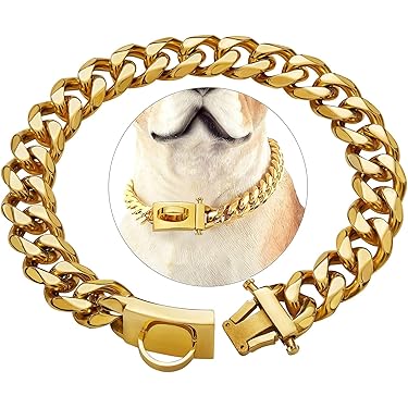 Kauwbestendige metalen ketting hondenriem - 1,2 m met lederen gevoerd handvat voor kleine, middelgrote en grote honden (4 mm/0,16