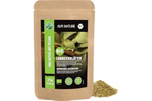 Alpi Nature Lagerblad BIO 25g, Torkade och Skurna Lagerblad, Lagerbladsbitar för Matlagning