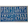 50mm Plastic Stencil Kit Letters & Numbers Alphabet Upper & Lower Case