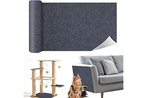 Kuvarix Griffoir Chat Canapé Autocollant 200x40cm, Protection Canape Chat Anti Griffe en Feutre, Facile à Couper, pour Meubles, Tapis à Griffer, Protection de Canapé (Gris)
