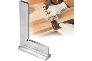 Schlosserwinkel, Aweohtle Schlosserwinkel mit Anschlag 100 x 70mm, 90° Anschlagwinkel Klein, DIN875 Zimmermannswinkel mit Messskala(cm) für präzises Arbeiten im Werkstattbereich