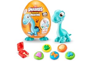 ZURU SMASHERS Smashers Junior Dino Dig Grand œuf, Brontosaur, Jeu de motricité Fine, Dinosaures, Préscolaire Jouets