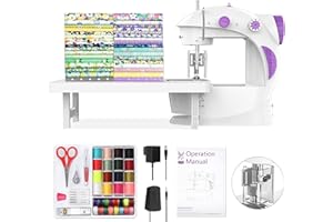 KPCB TECH Mini Sewing Machine for Beginners, Electric Sewing Machines with 42PCS Sewing Tools and Extension Table, Gift for Kids