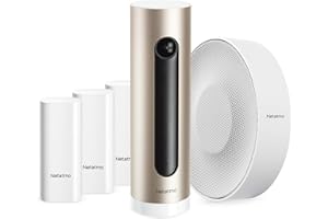Netatmo Intelligentes Video-Alarmsystem, WiFi Innenkamera + 110 DB drahtlose Sirene + 3 Öffnungsmelder für Türen und Fenster, NBU-ICSS-EUU