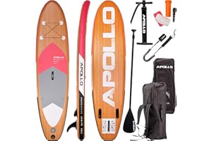 Apollo Tavola SUP Gonfiabile | Set Completo iSUP | Set Stand Up Paddle Board Gonfiabile | Tavole SUP gonfiabili con Pagaia, Pompa e Set di Riparazione | per Principianti e Professionisti