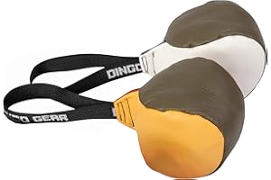 DINGO GEAR WWW.DINGOGEAR.COM 1977 Dingo Gear S10033 - Giocattolo per cani Soft Ball con manico in vera pelle cicatriziale per cuccioli e cani, 11 cm x 2 pezzi