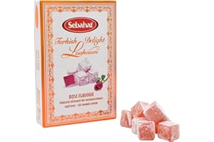 GÜDSTUF Sebahat Turkish Delight (Lokum) in Gift Box (Rose Flavour, 200g)