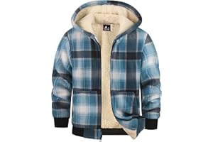 GEEK LIGHTING Sweats à Capuche Garçon Veste Polaire à Carreaux Sweat Zippé Enfant Doublée Veste à Capuche Enfant Fermeture éclair Sweatshirt d'hiver épaisse Veste à Capuche Chaude S-2XL