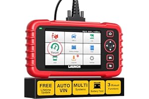 Launch CRP123X Valise Diagnostic Auto Multimarque, 7 Réinitialisation Huile/SAS/Frein/BMS/Accélérateur/DPF, Codage d'injecteur, Transmission ABS SRS Lecteur de Code Moteur,AutoVIN