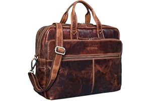 STILORD 'William' Businesstasche Leder groß XL Lehrertasche Aktentasche 15,6 Zoll Laptoptasche Bürotasche Ledertasche Vintage Umhängetasche Echtleder
