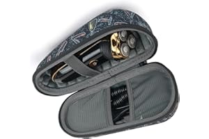 Classycoo Tasche Etui für Braun Series 3s/5s/7s/9s,Elektrorasierer Rasierer Herren,Hart Reise Tragen Hülle,Rasierer Reiseteui Rasierer,Reiseetui Harte reiseschutzhülle für Braun (Blumen schwarz)
