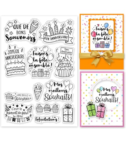 Tampon Bois "Joyeux Anniversaire" - Artemio - Pour Cartes Et Scrapbooking
