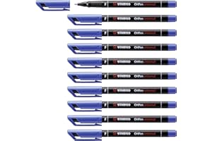 STABILO Overhead Pen OHPen universal - Permanent Fine - Pack of 10 - blue