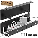 METALBOOM Kabelkanal Schreibtisch [Patentiert] Ordentliches Kabelmanagement Höhenverstellbar von 10 bis 16 cm Kabelhalter Sch