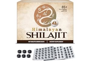 WERPOWER Shilajit-Resin-Pure-Organic-Himalayan-Tablets, Shilajit Organic with 85+ Trace Minerals & Fulvic Acid, Potency Natural 100%