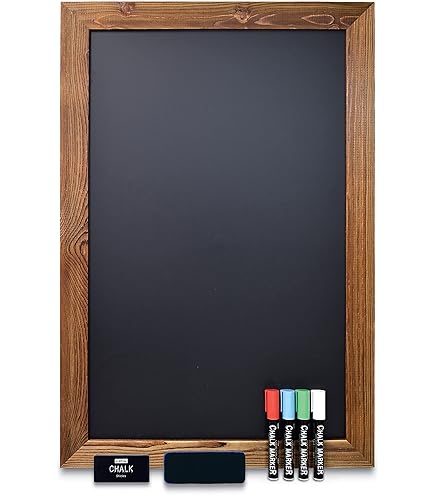 Metal Magnetic Chalkboard: Handmade Kitchen Menu Board With Chalks