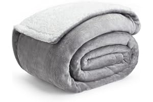 Winthome Coperta Matrimoniale Invernale, Coperte Pile Morbida e Calda, Coperta Pesante, Coperte per Regali Invernali, Coperta pile Divano Risparmio sui Costi di Riscaldamento (150x200cm, Grigio)