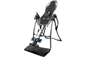 TEETER FitSpine LX9 Inversion Table with Comfort Cushion, 2019 Model, Deluxe Easy-to-Reach Ankle Lock, Back Pain Relief Kit, FDA-Registered
