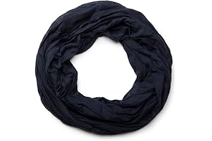 styleBREAKER Jersey Loop Schlauchschal in Crash Optik, Unifarben, Leichter Sommerlicher Schal, elastisch 01016041