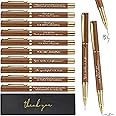 PerKoop 10 Set Thank You Gifts Inspirational Ballpoint Pens with Gift Boxes Bulk Appreciation Party Favors for Employee Coworker Staff Team Friends Office Supplies(Natural,Mixed)