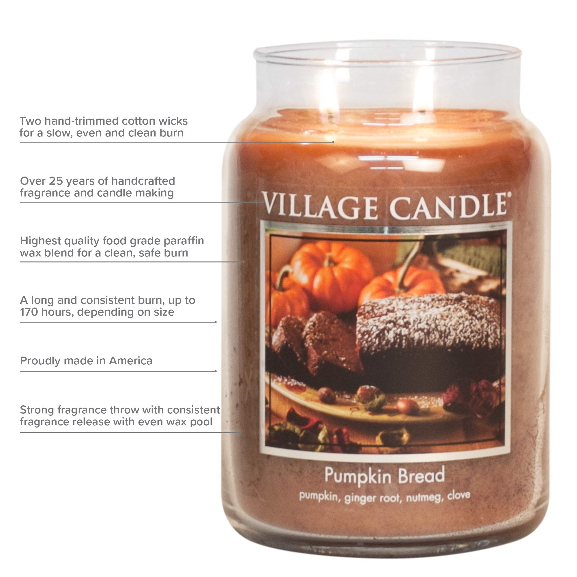 Village Candle Large Fragranced Candle Jar 17cm x 10cm 26oz (1219g