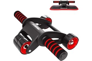 PROIRON Rueda Abdominal, Rodillo para Abdominales con Mangos Algodón NBR y Alfombrilla para Rodillas, para Flexiones,Ejercicio en casa, AB Wheel