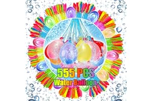 DEJIN 555 PCS Globos de Agua, 10 Segundos Globos de Agua Autosellado Llenado Ultra Rápido, para Coloridos Globos de Bombas de Agua para Fiesta al Aire Libre Jardin Playa
