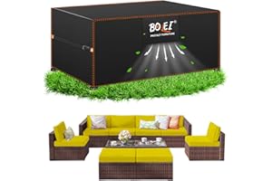 BOLEi Pokrowiec na meble ogrodowe, odporny na warunki zimowe, plandeka okryciowa z otworami wentylacyjnymi, tkanina Oxford 420D, wodoszczelna, odporna na deszcz, wiatroszczelna, pokrowiec ochronny na