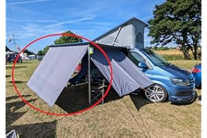 Comfortz Leisure Sun Shadz/Rain Sheild Front Panel Tarp for 2.6m Awnings – California, Marco Polo, Fiamma, Thule, Dometic, Ominstor.