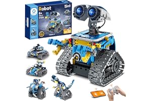 Sillbird Technik Roboter Kinder Bauspielzeug 5-in-1-Roboticset mit App&Fernsteuerung, Programmierbares Robot mit App-Fernsteuerung, Jungen und Mädchen ab 8+ Jahren（Blau）