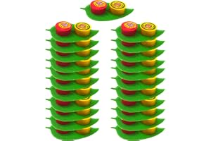 EpoojaCart - Pack of 21 Leaf shape Thamboolam set with Pasupu Kumkum- Fancy Leaf set combo with Haldi Kumkum (21)