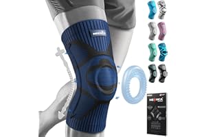 NEENCA Genouillère de compression avec coussinet en gel rotulien et stabilisateurs à ressort latéral,protection de genou de qualité médicale pour la course à pied,les déchirures du ménisque,l'arthrite
