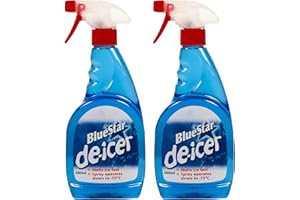ANGIX 2 x Blue Star De-Icer 500ml Trigger Spray Bottle, Effective Down to -15°C, Melts Ice Fast, Ideal for Winter Weather, Powerful Formula for Quick Ice Removal Windshield De-Icers