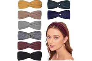TERSE Haarband Damen Stirnbänder Elastisch Kopfband Haarbänder Vintage Bandana Yoga Haarreife Workout Headbands Retro Haarschmuck 8 Stück für Frauen