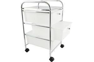 MSV Carrito DE BAÑO Cromado 3 CAJONES